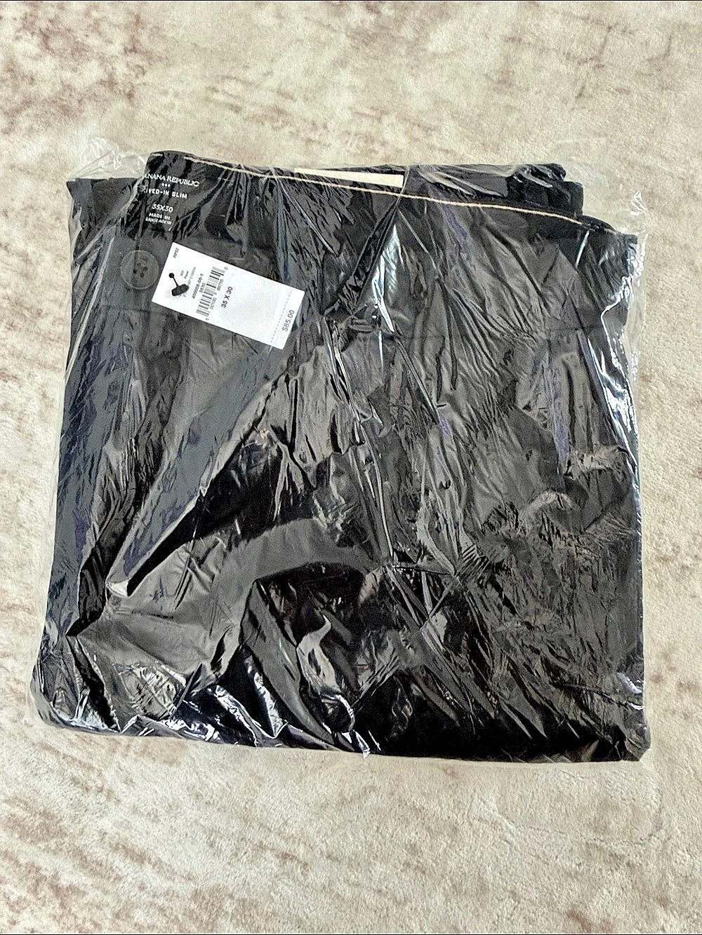 Banana Republic Lived-In Slim Black Jeans Waist 35 x 30 NWT